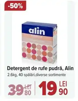 Detergent de rufe pudră, Alin