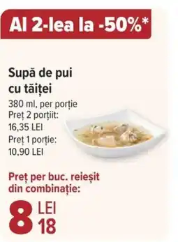 Carrefour Supă de pui cu tăiței Ofertă