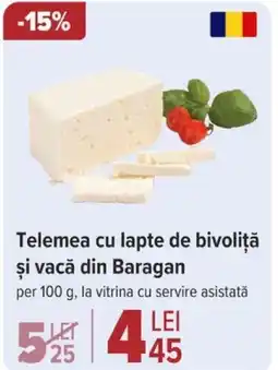 Carrefour Telemea cu lapte de bivoliță şi vacă din Baragan Ofertă