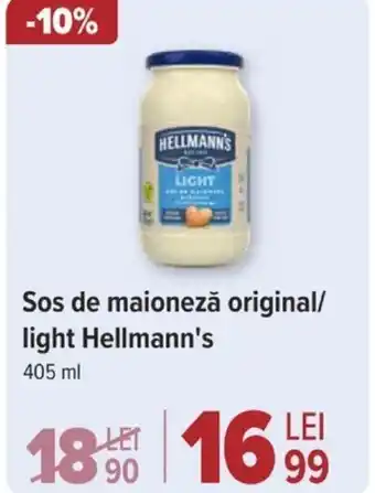 Carrefour Sos de maioneză original/ light Hellmann's Ofertă
