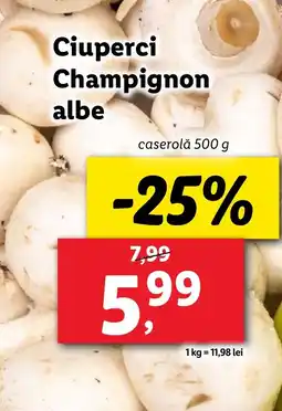 Lidl Ciuperci Champignon albe Ofertă