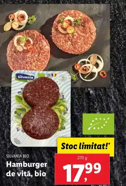 Lidl SILVANIA BIO Hamburger de vită, bio Ofertă