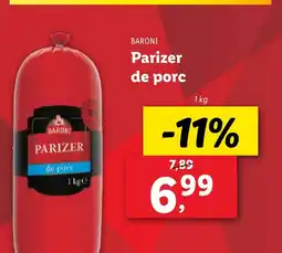 Lidl BARONI Parizer de porc Ofertă