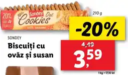 Lidl SONDEY Biscuiți cu ovǎz şi susan Ofertă