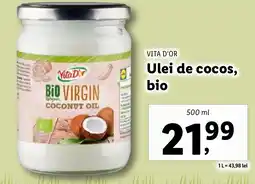 Lidl VITA D'OR Ulei de cocos, bio Ofertă
