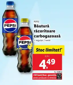Lidl PEPSI Băutură răcoritoare carbogazoasă 0.5L Ofertă