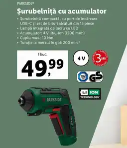 Lidl PARKSIDE® Şurubelniță cu acumulator Ofertă
