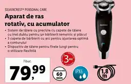 Lidl SILVERCREST® PERSONAL CARE Aparat de ras rotativ, cu acumulator Ofertă
