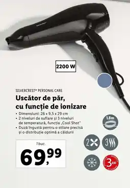 Lidl SILVERCREST® PERSONAL CARE Uscător de păr, cu funcție de ionizare Ofertă