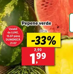 Lidl Pepene verde Ofertă