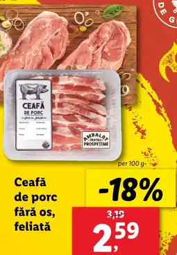 Lidl Ceafă de porc fără os, feliată Ofertă