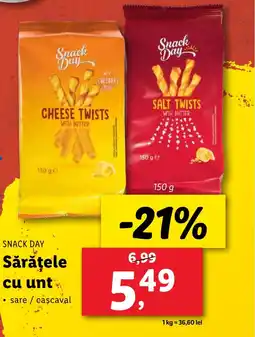 Lidl SNACK DAY Sărăţele cu unt Ofertă