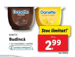 Lidl DANETTE Budincǎ Ofertă