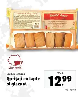 Lidl SECRETUL BUNICII Şpriţaţi cu lapte şi glazură Ofertă