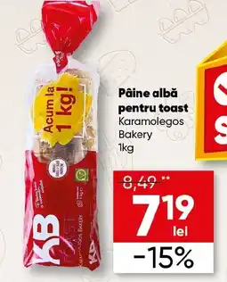 PROFI Pâine albă pentru toast Karamolegos Bakery Ofertă