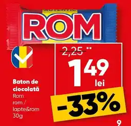 PROFI Baton de ciocolată Rom Ofertă
