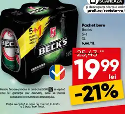 PROFI Pachet bere Becks Ofertă