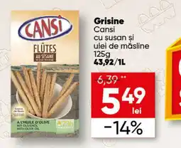 PROFI Grisine Cansi cu susan si ulei de măsline 125 g Ofertă