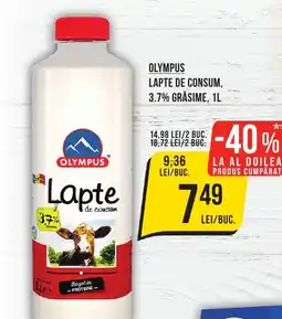 Mega Image OLYMPUS LAPTE DE CONSUM, 3.7% GRĂSIME, 1L Ofertă