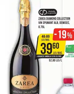 Mega Image ZAREA DIAMOND COLLECTION VIN SPUMANT ALB, DEMISEC,0.75L. Ofertă
