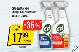 CIF POWER&SHINE SOLUȚIE BAIE/BUCĂTĂRIE, TRIGGER, 750ML