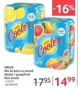 Selgros URSUS Mix de bere cu aromă lămâie / grapefruit fără alcool Ofertă