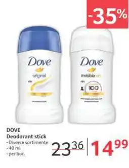 Selgros DOVE Deodorant stick Ofertă