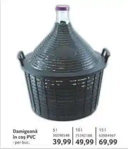 Selgros Damigeană în coș PVC Ofertă