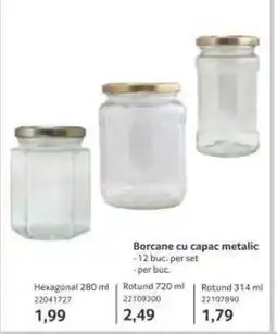 Selgros Borcane cu capac metalic Ofertă