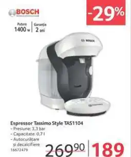 Selgros Espressor Tassimo Style TAS1104 Ofertă