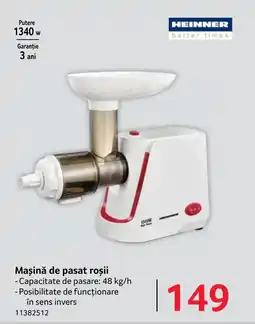 Maşină de pasat roşii