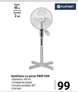 Selgros Ventilator cu picior PRSF16W Ofertă