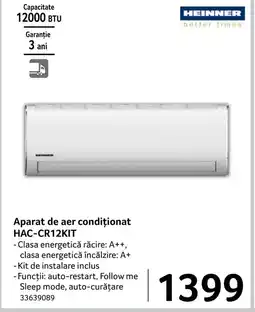 Selgros Aparat de aer condiționat HAC-CR12KIT Ofertă