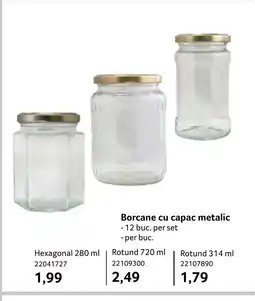 Selgros Borcane cu capac metalic Ofertă