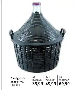 Selgros Damigeană în coș PVC Ofertă