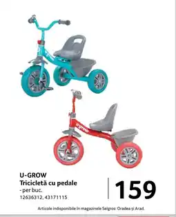 U-GROW Tricicletă cu pedale