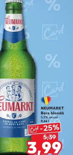 Kaufland NEUMARKT Bere blondă 0.66L Ofertă
