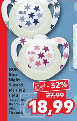 Kaufland NUK Star Night Suzetǎ M1/M2 / M3 Ofertă
