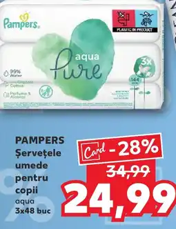 Kaufland PAMPERS Şerveţele umede pentru copii Ofertă