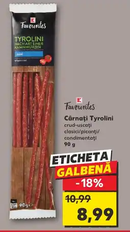 Kaufland Cârnaţi Tyrolini Ofertă
