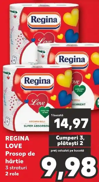 Kaufland REGINA LOVE Prosop de hârtie Ofertă