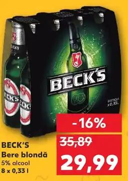 Kaufland BECK'S Bere blondă Ofertă