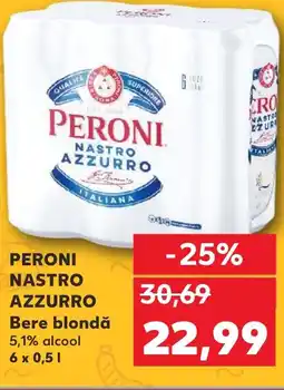 Kaufland PERONI NASTRO AZZURRO Bere blondă Ofertă