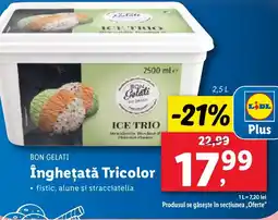 Lidl BON GELATI Înghețată Tricolor Ofertă
