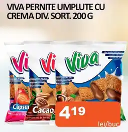 Unicarm VIVA PERNITE UMPLUTE CU CREMA DIV. SORT. 200 G Ofertă