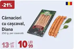 Carrefour Cârnaciori cu caşcaval, Diana Ofertă