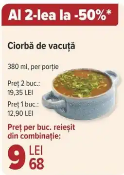 Carrefour Ciorbă de vacuță Ofertă