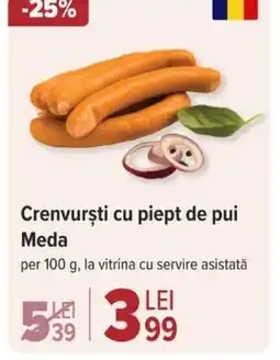 Crenvursti cu piept de pui Meda