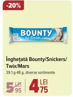 Carrefour Îngheţată Bounty/Snickers/ Twix/Mars Ofertă
