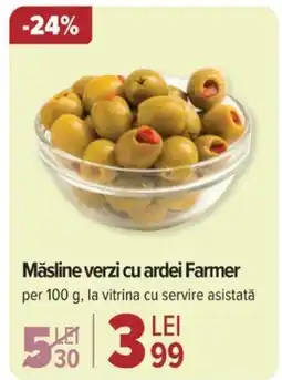Carrefour Măsline verzi cu ardei Farmer Ofertă